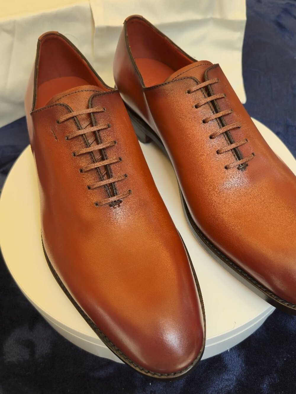 NIB $1590 Ferragamo Tramezza Angiolo Oxford Wholecut Calfskin Shoes US 12 E